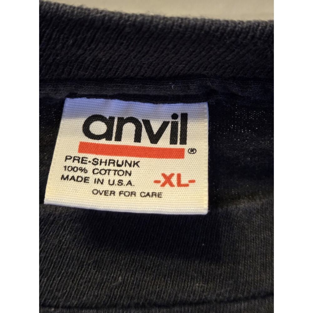 Vintage 90's Faded Black Down Hill Ski Long Sleeve T Shirt Gift Travel Outdoor - Picture 4 of 8